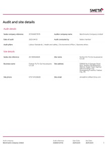 SMETA(Sedex Members Ethical Trade Audit)