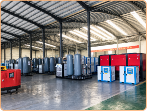 UMW Air storage area with finished air compressor units