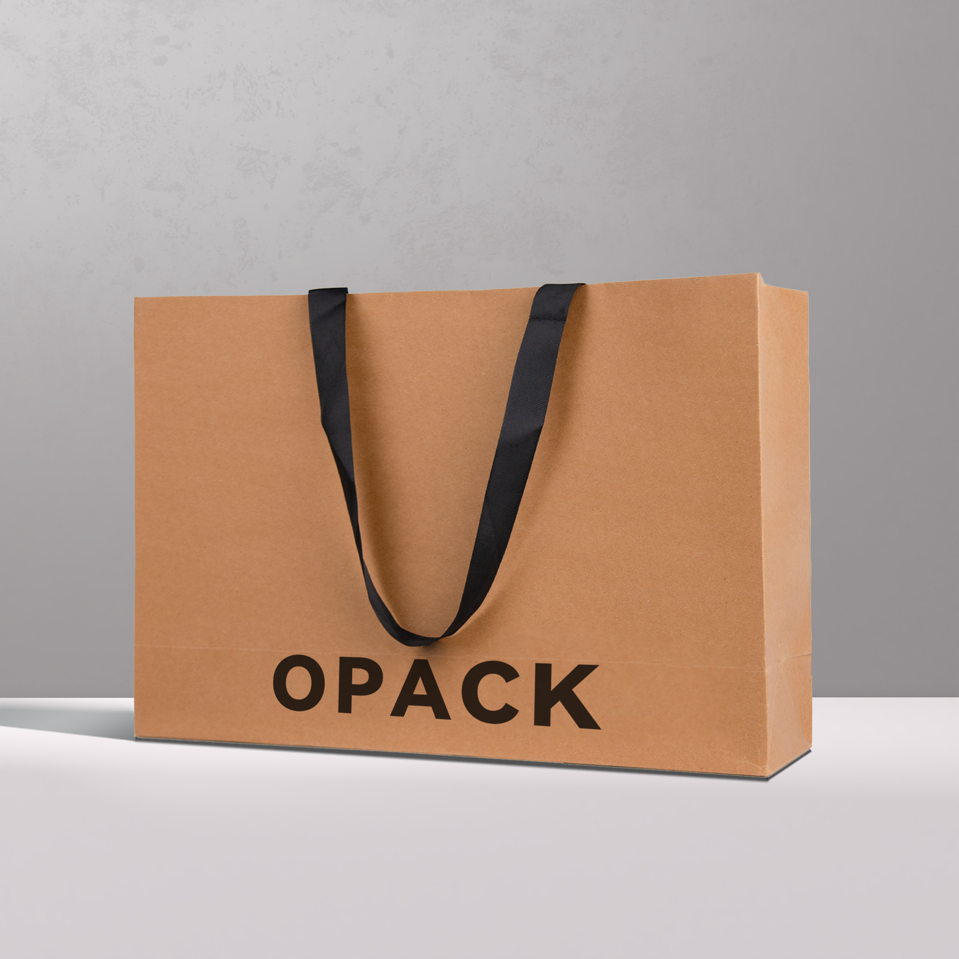 custom kraft shopping bag by Opack