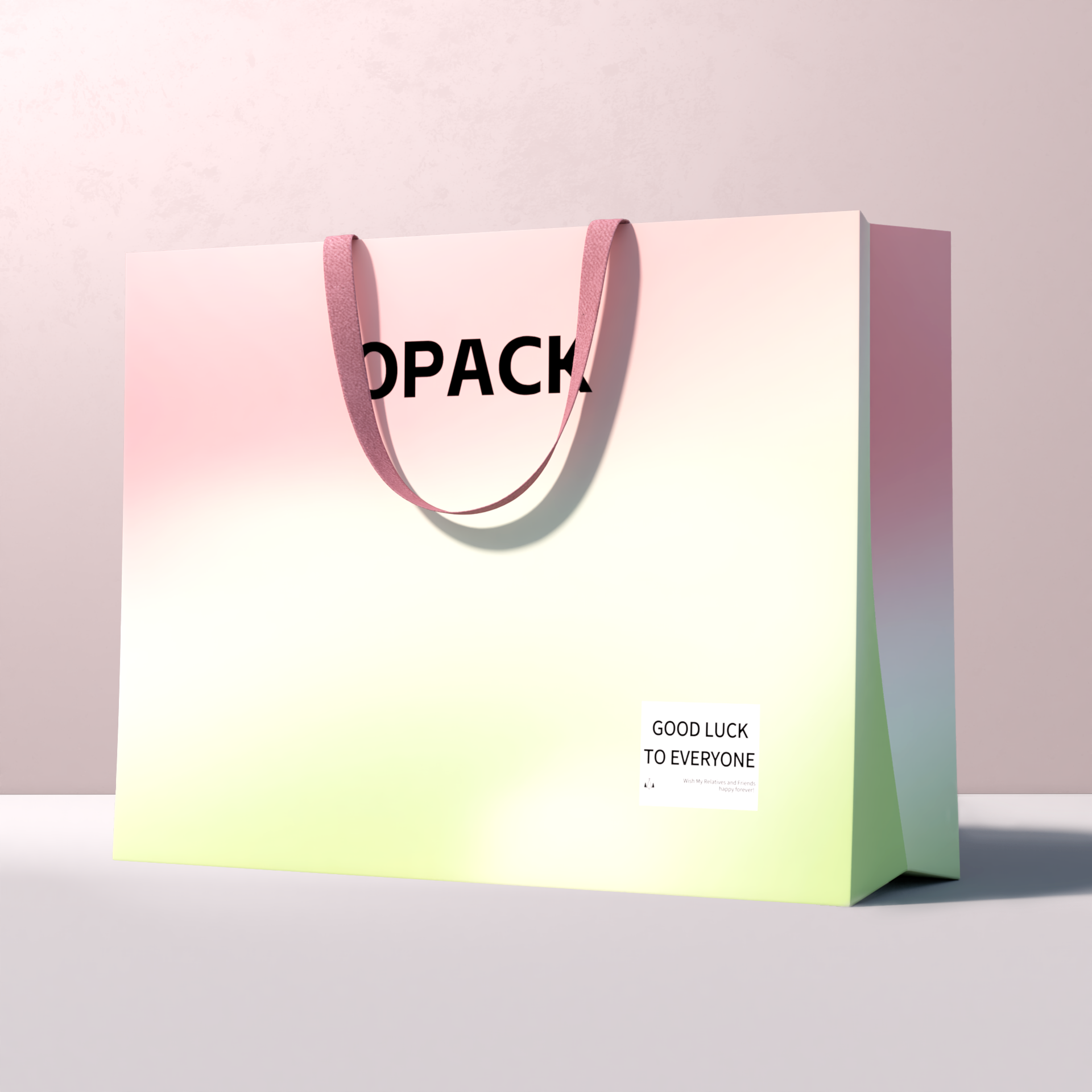 Custom printed paper shopping bag produced for retail and gift packaging