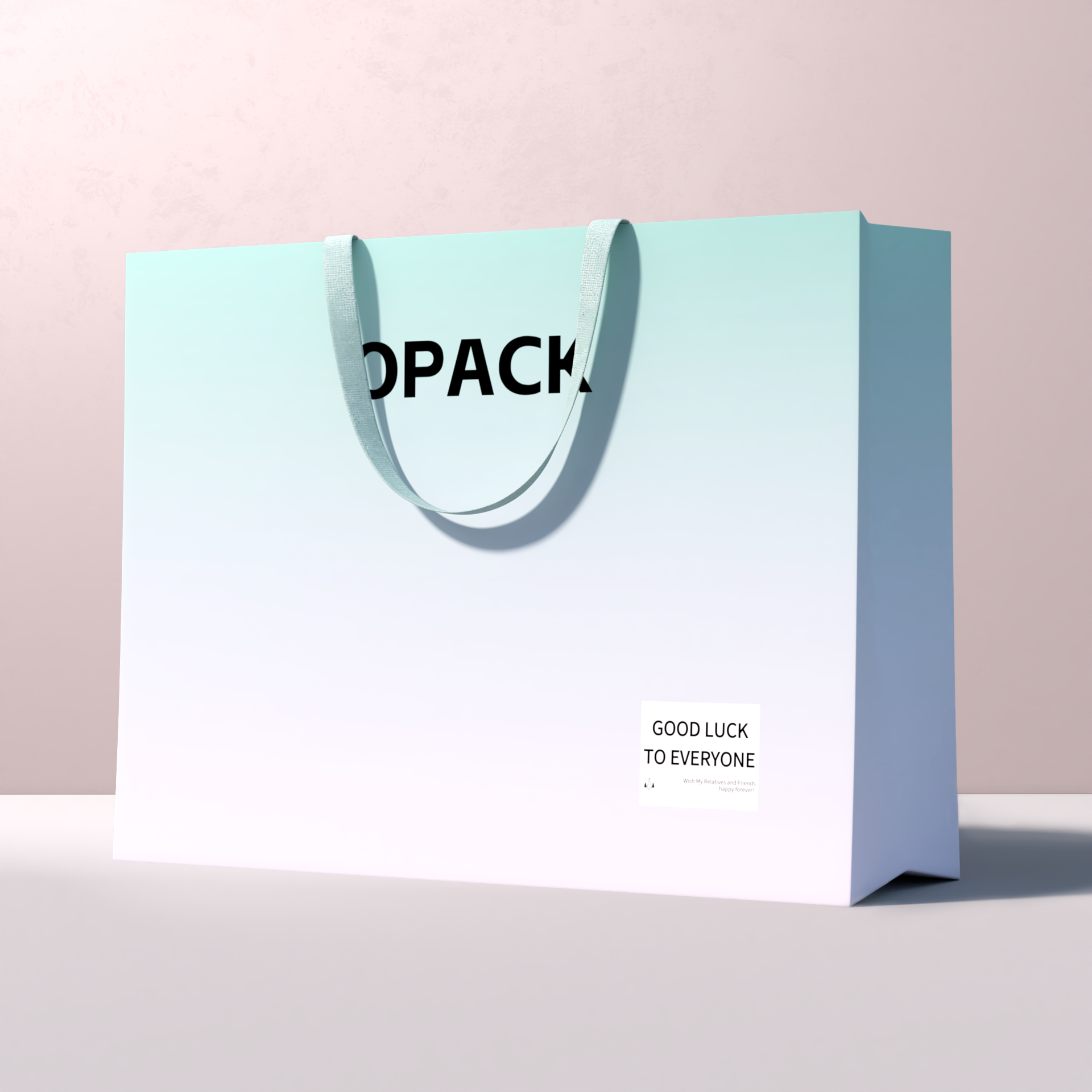 Custom paper shopping bag produced for EU, US and Middle East retail programs