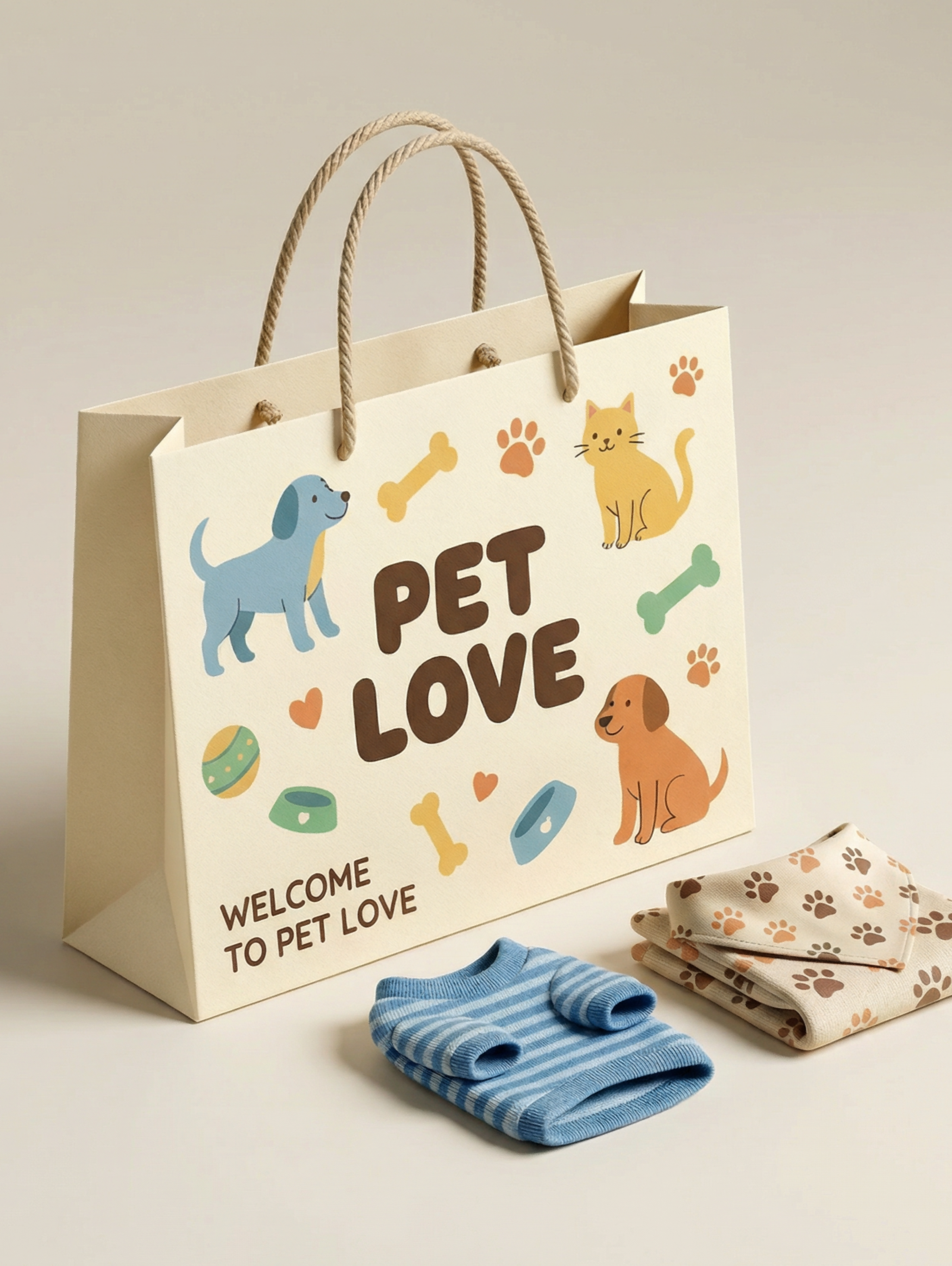 Export handling of custom paper shopping bags prepared for EU, US and Middle East markets