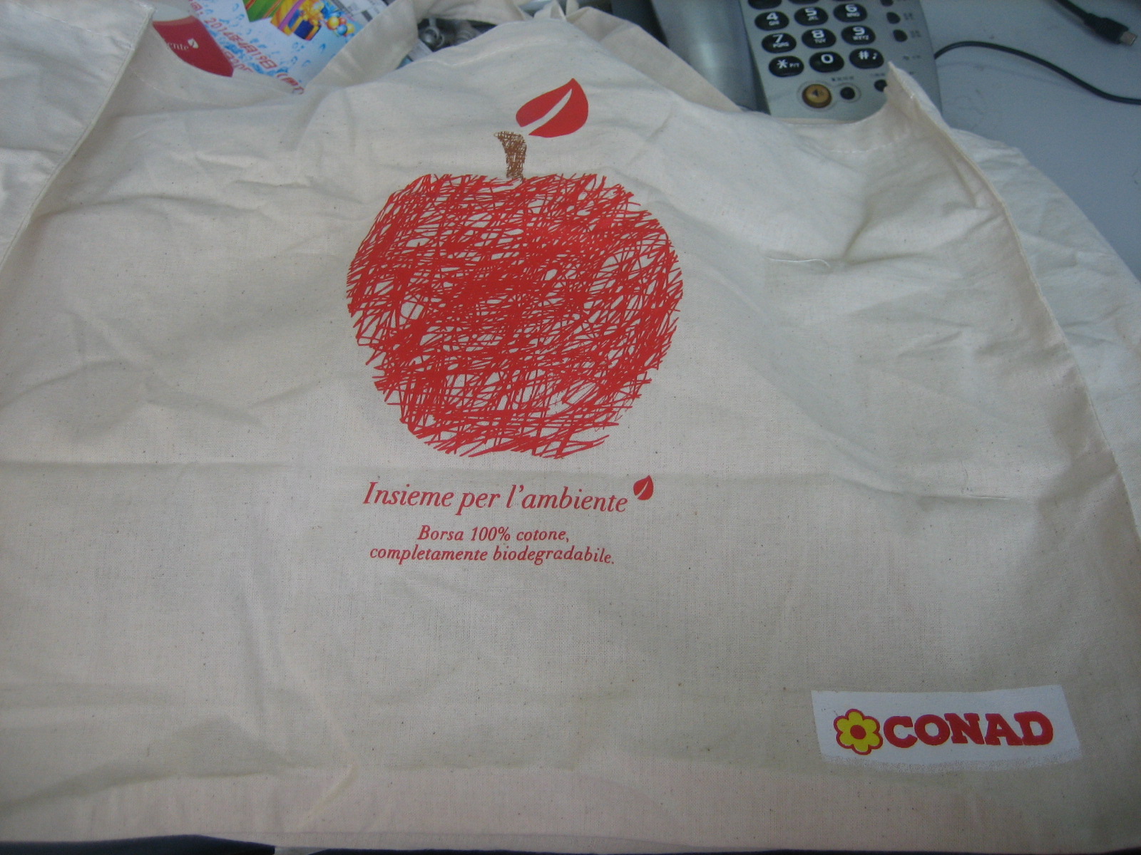 Supermarket branded shopping bag from case study