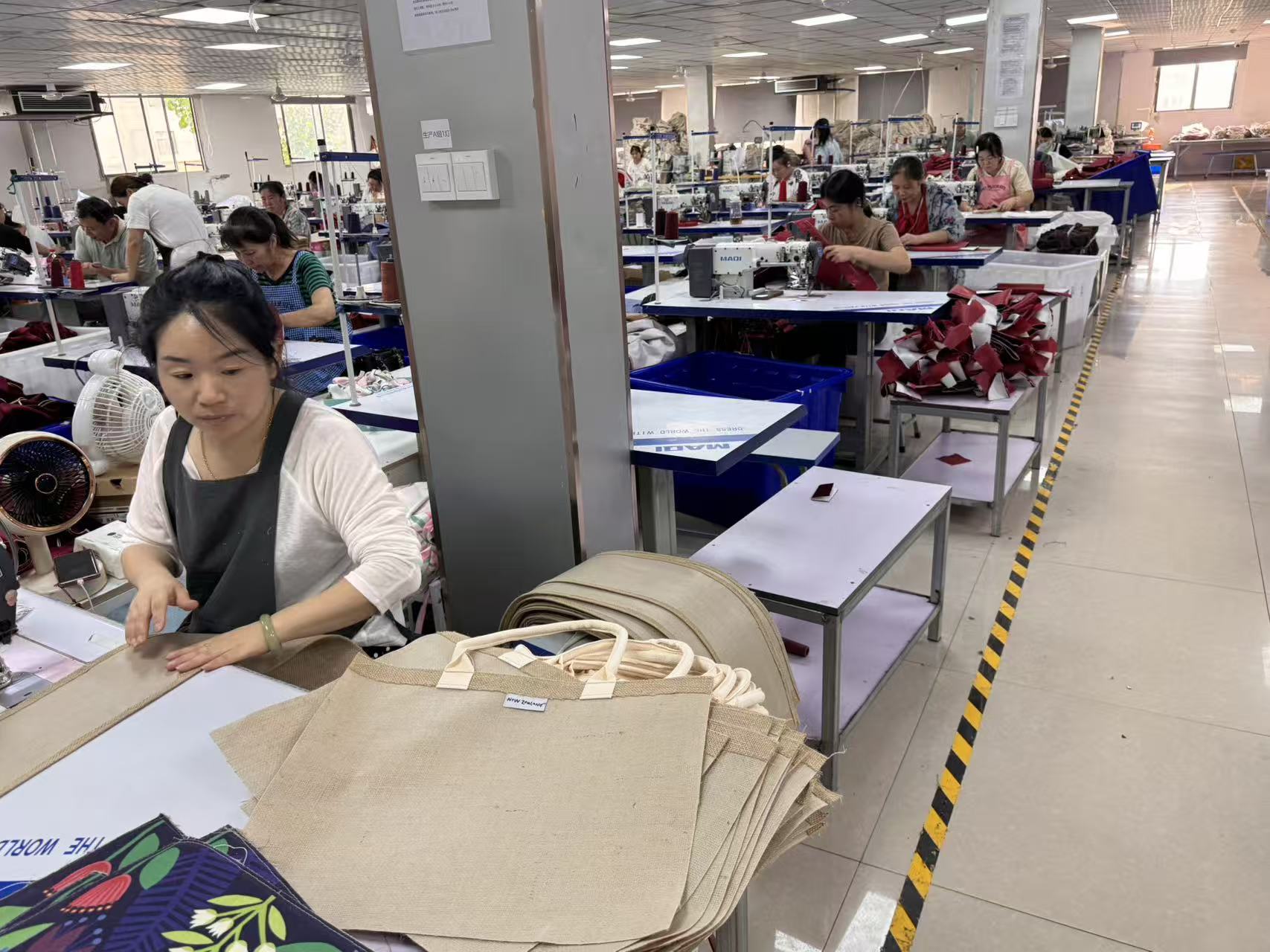 Sub-factory production line supporting seasonal promotional bag orders