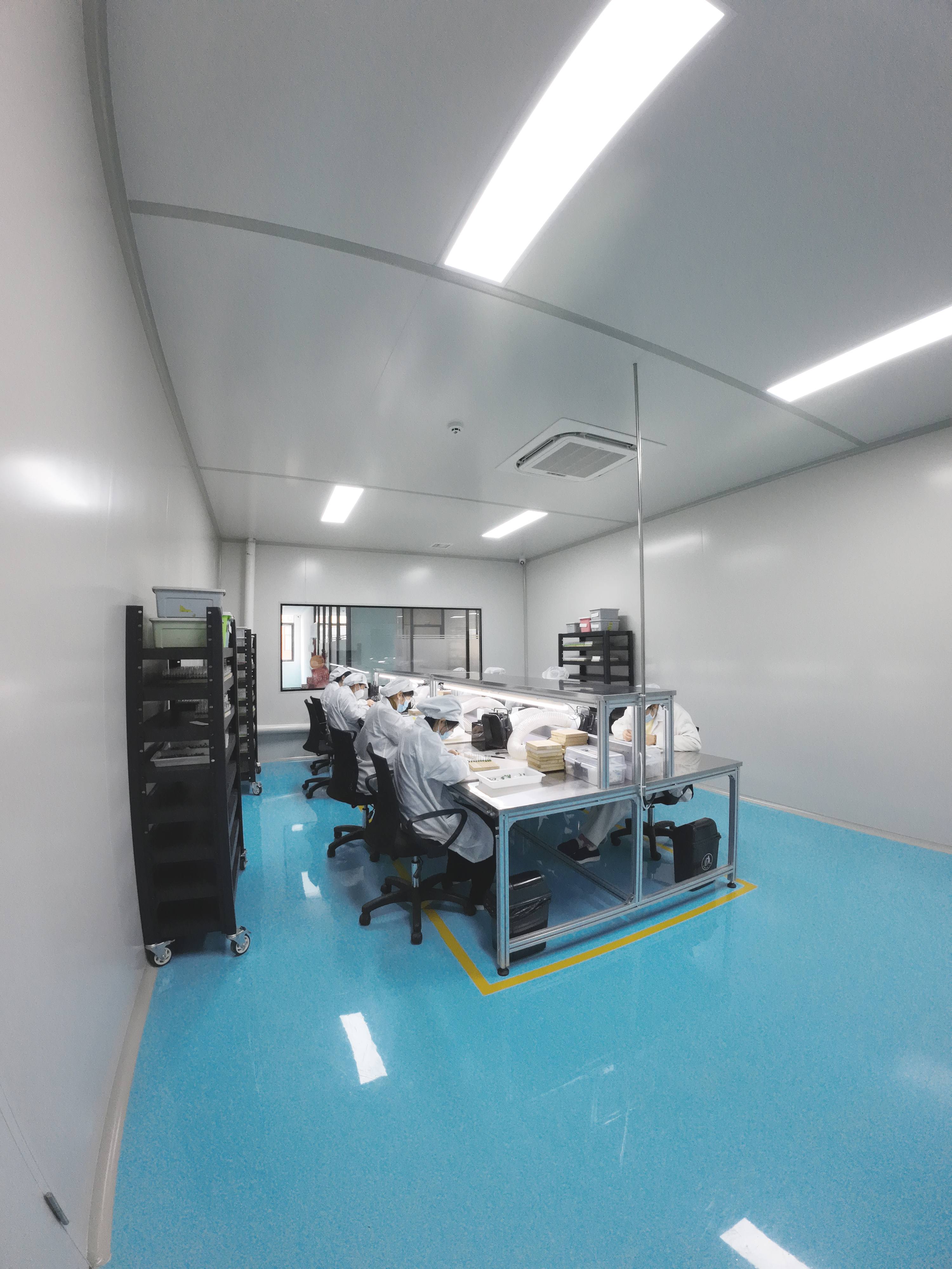 Tattoo cartridge needle assembly workshop operating under an ISO 13485 quality management system