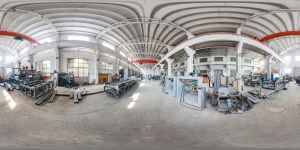 jks-small-single-screw-plastic-profile-extruder-workshop-panorama
