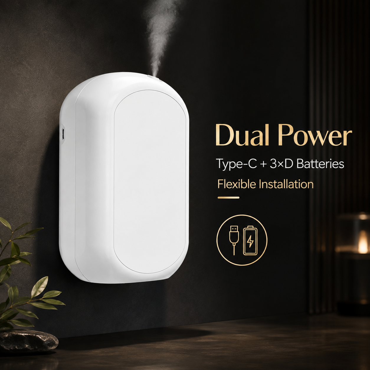 SCENTSEA P03 battery operated wall mounted scent diffuser for toilets elevators and corridors