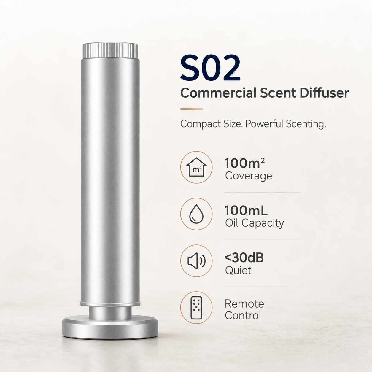 SCENTSEA S02 tower scent diffuser available for sample testing and OEM customization