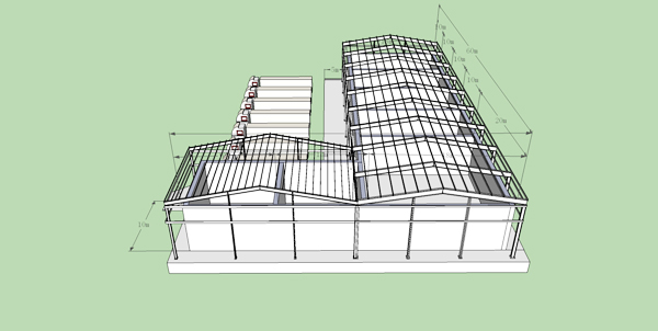 Vegetable preservation cold storage interior with insulated panels and evaporator units