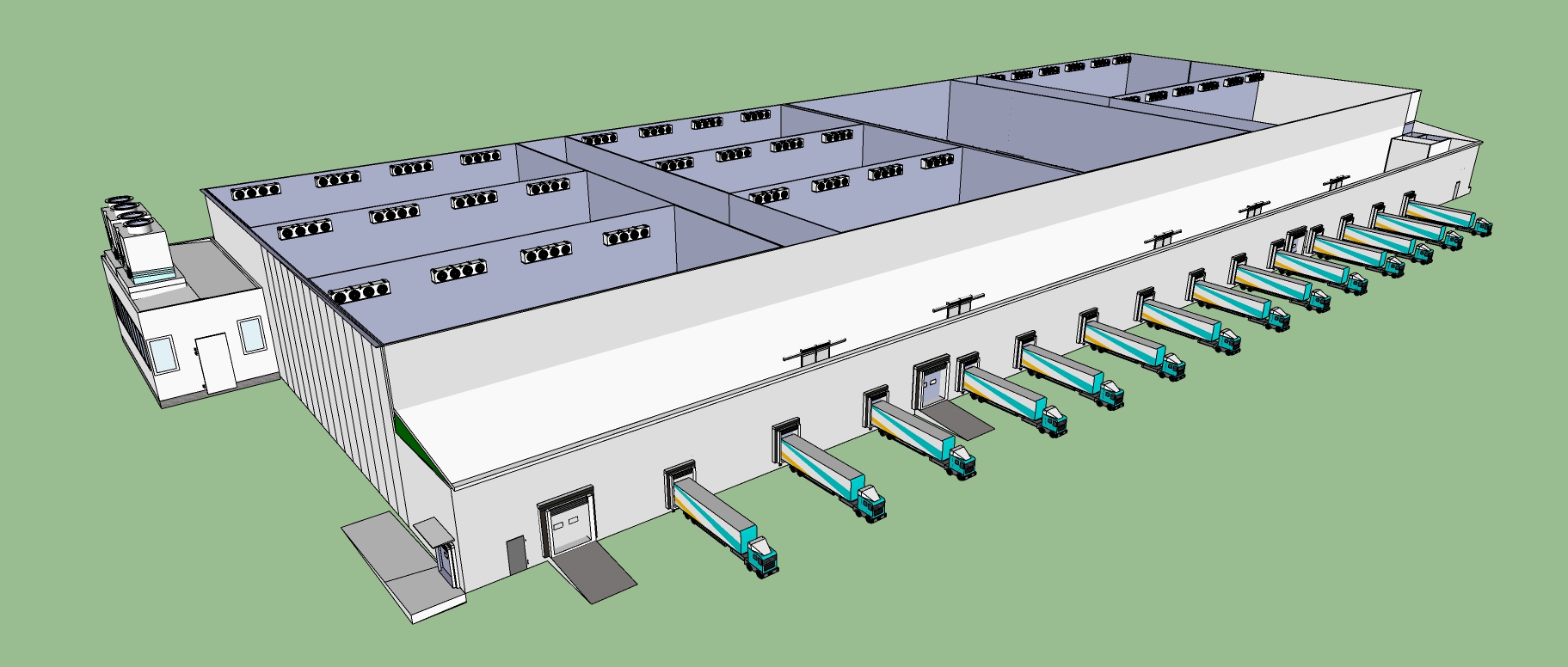 Cold chain logistics park center model by HOWCOOL
