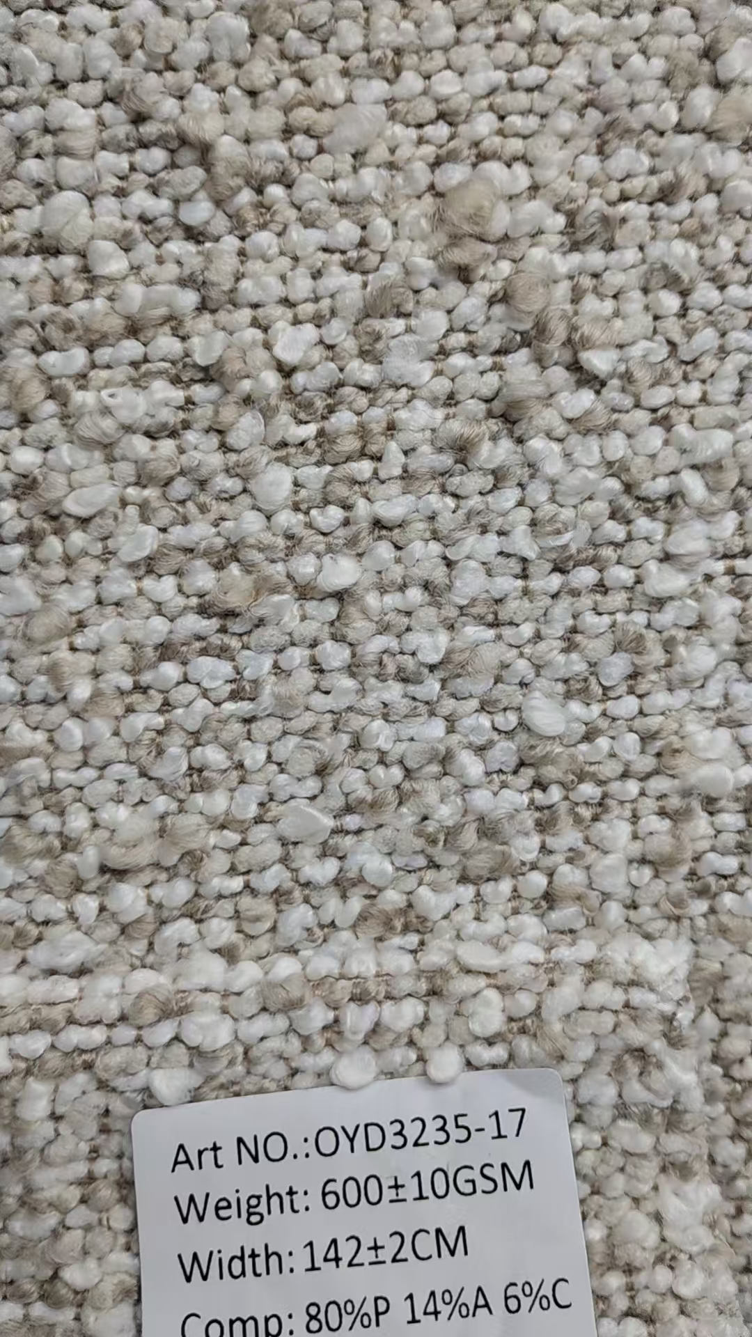 Quality inspection of upholstery sofa fabric before shipment