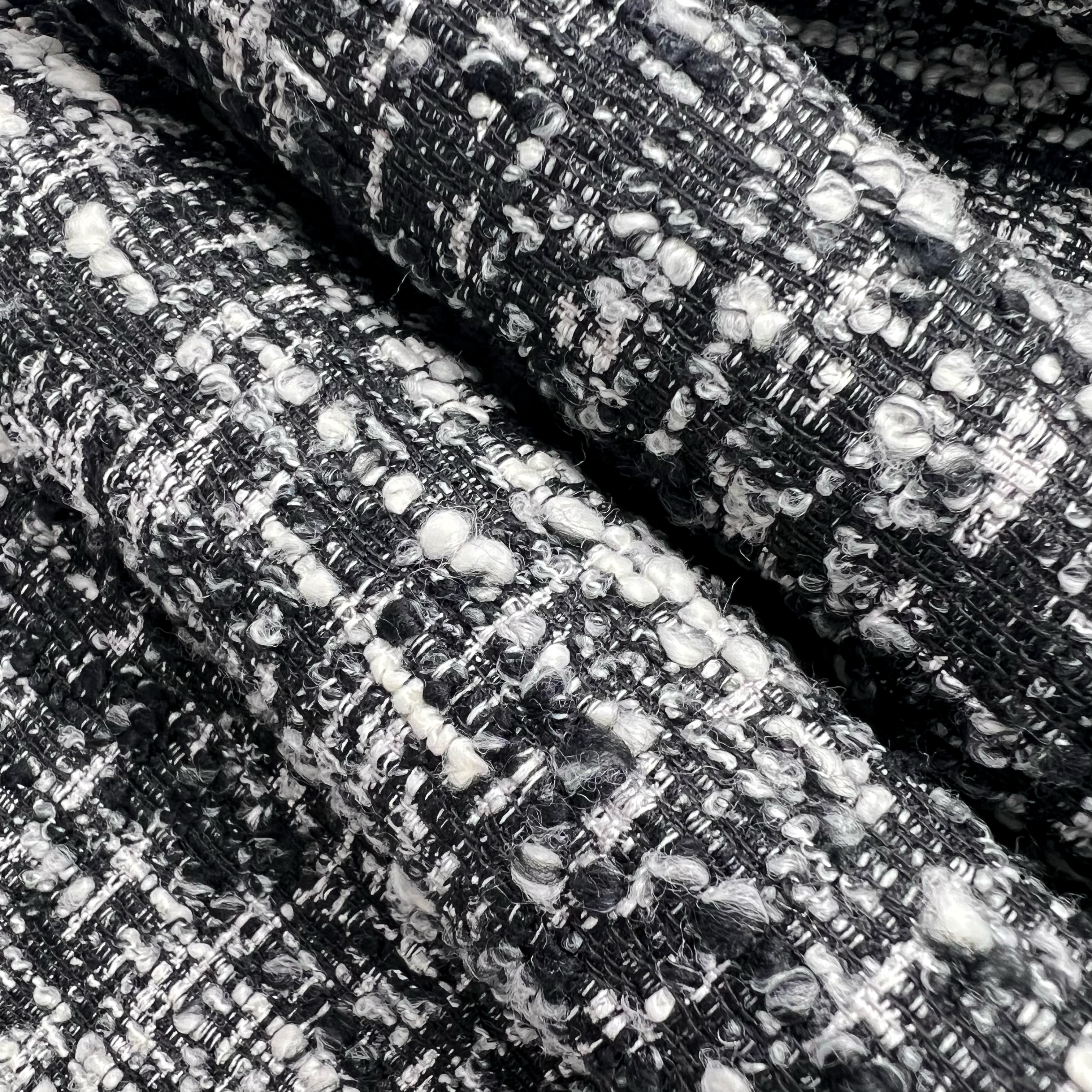 Boucle sofa fabric texture detail