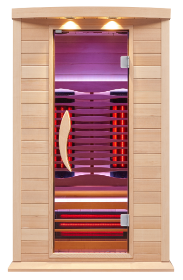 Indoor Far Infrared Sauna Room with Bluetooth and Colorful Lighting