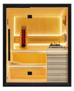 Hemlock Indoor Sauna Room OFS07-1 front view