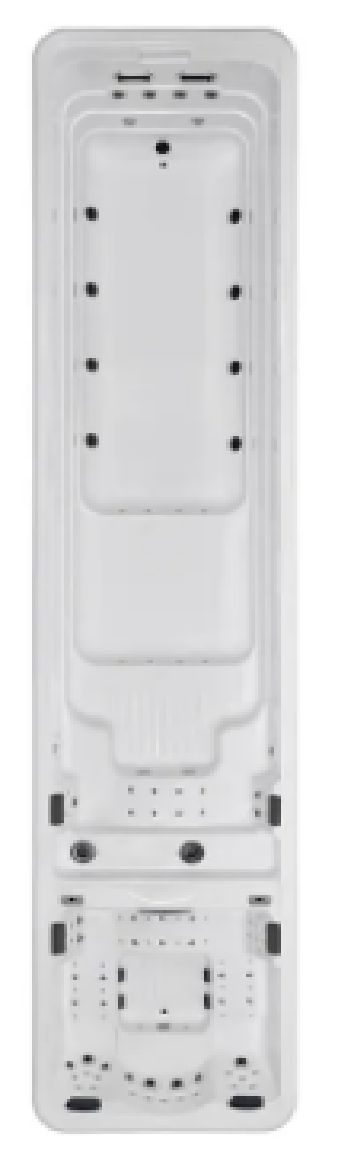 WS-S10-T 10-meter acrylic swim spa full view