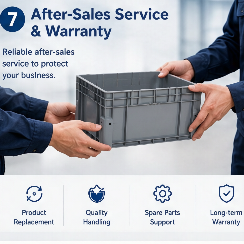 Warranty and after-sales service process for TSS plastic totes programs, including claim handling and replacement