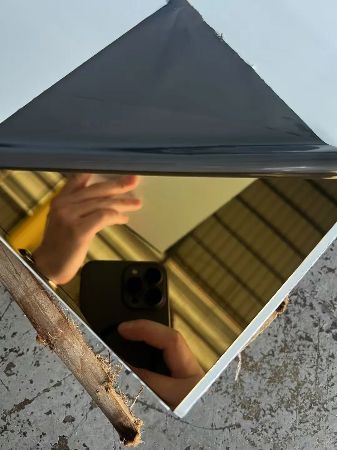 Gold PVD mirror stainless steel sheet