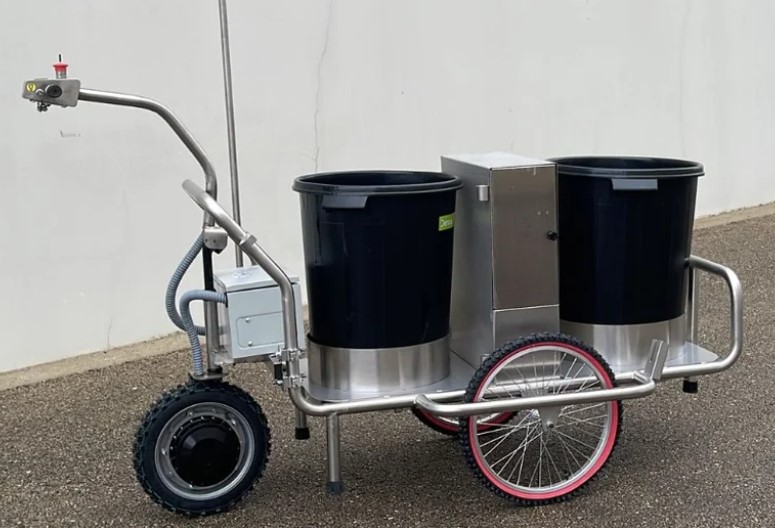 Garbage truck equipped with wheel hub motor and electromagnetic brake