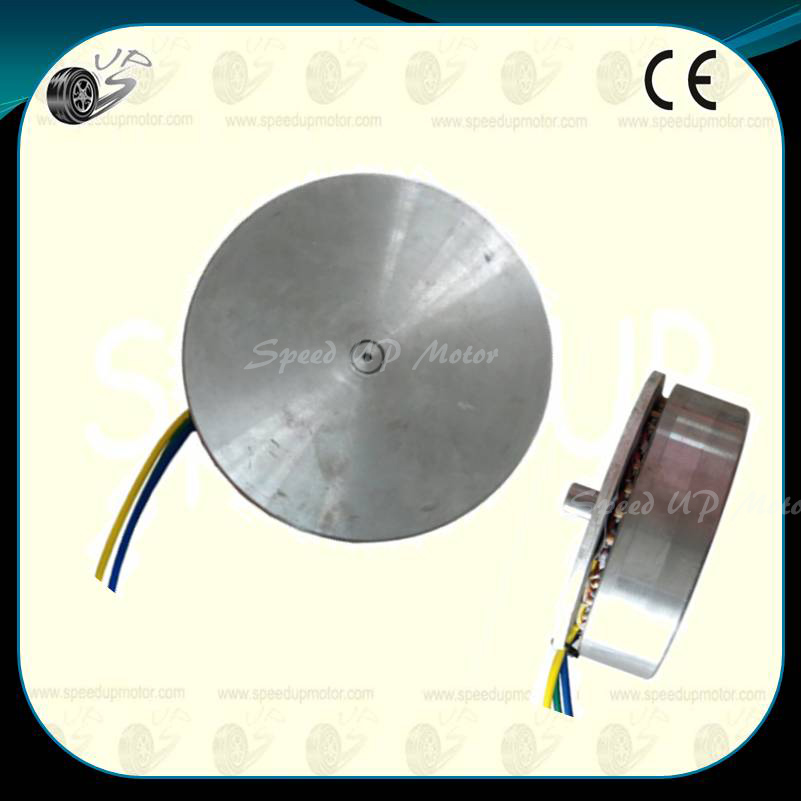 Direct drive rotary brushless pancake DC motor with external rotor, compact flat profile