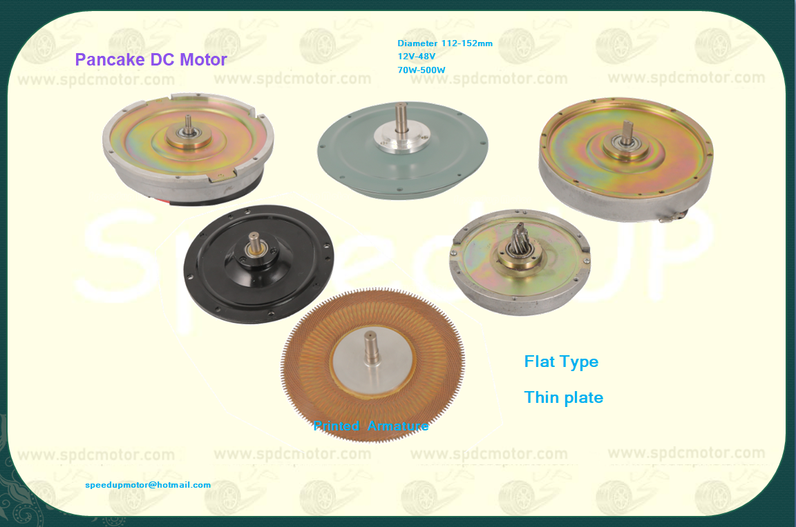Printed DC motor pancake flat type