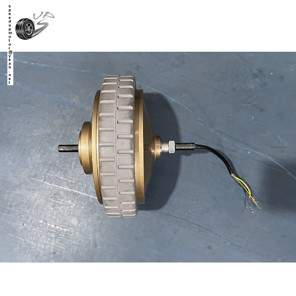 Detailed view of brushless hub motor EMB brake 30Nm