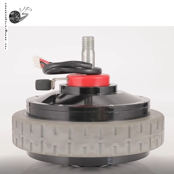 Single-shaft 8-inch brushed geared wheel hub motor for medical chair and transport bed drives