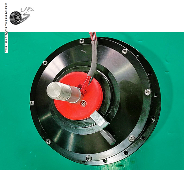Spoke wheel hub motor with electromagnetic brake