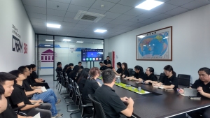 Regular team training in the conference room