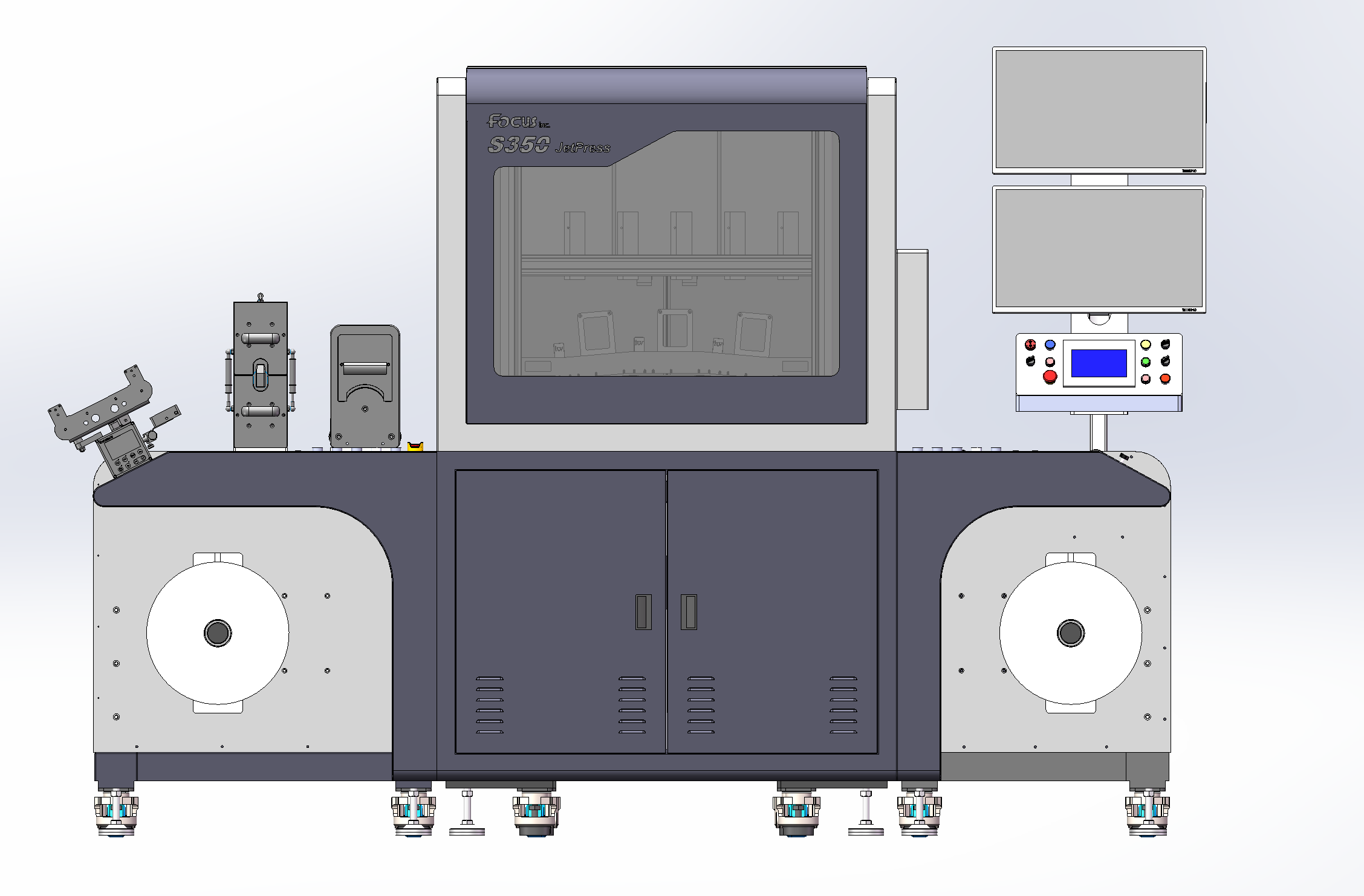S350 Jetpress single pass roll to roll lable printer machine design solution
