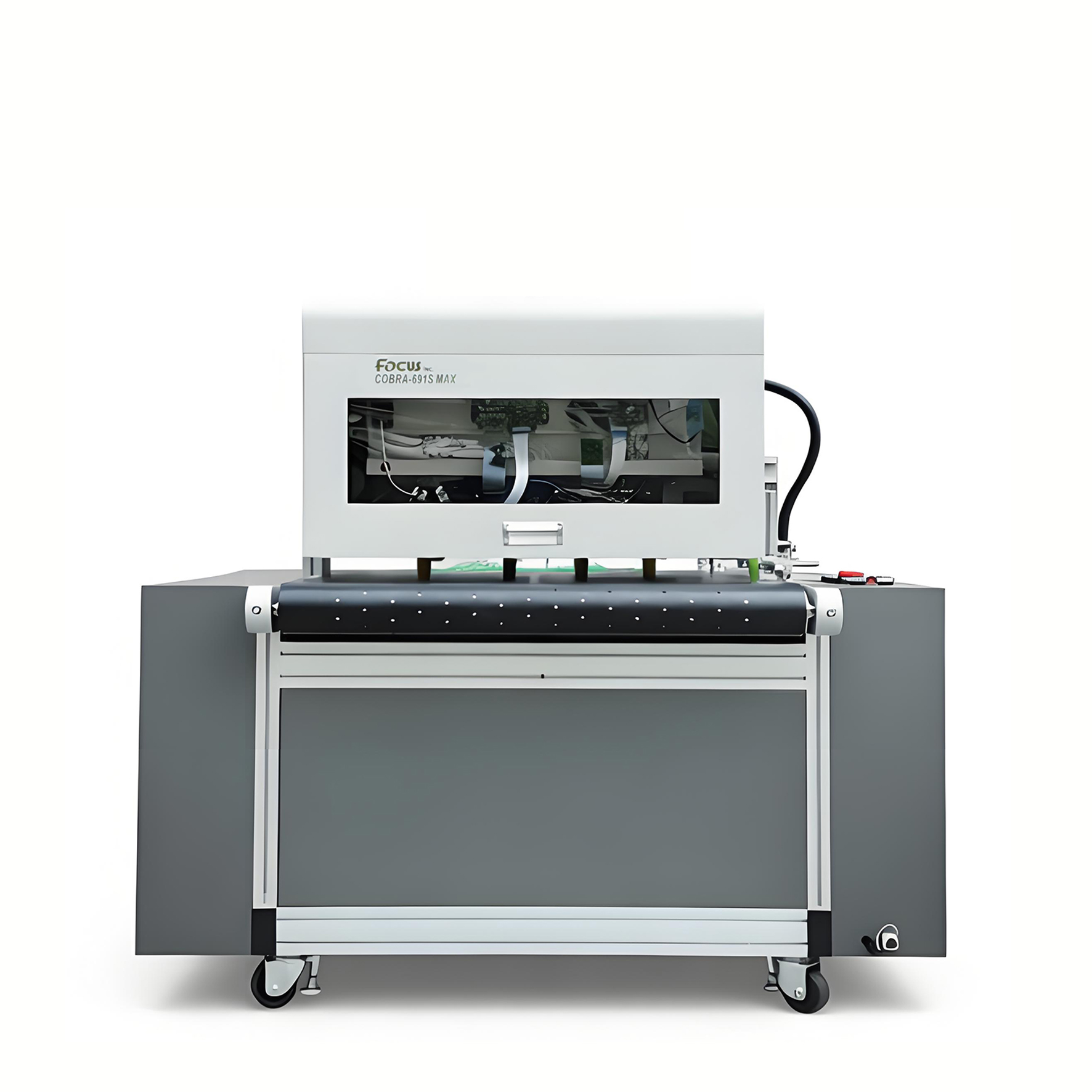 front view of Cobra-691S Max single pass paper bag printing machine, all in one with auto feeding and recitify system