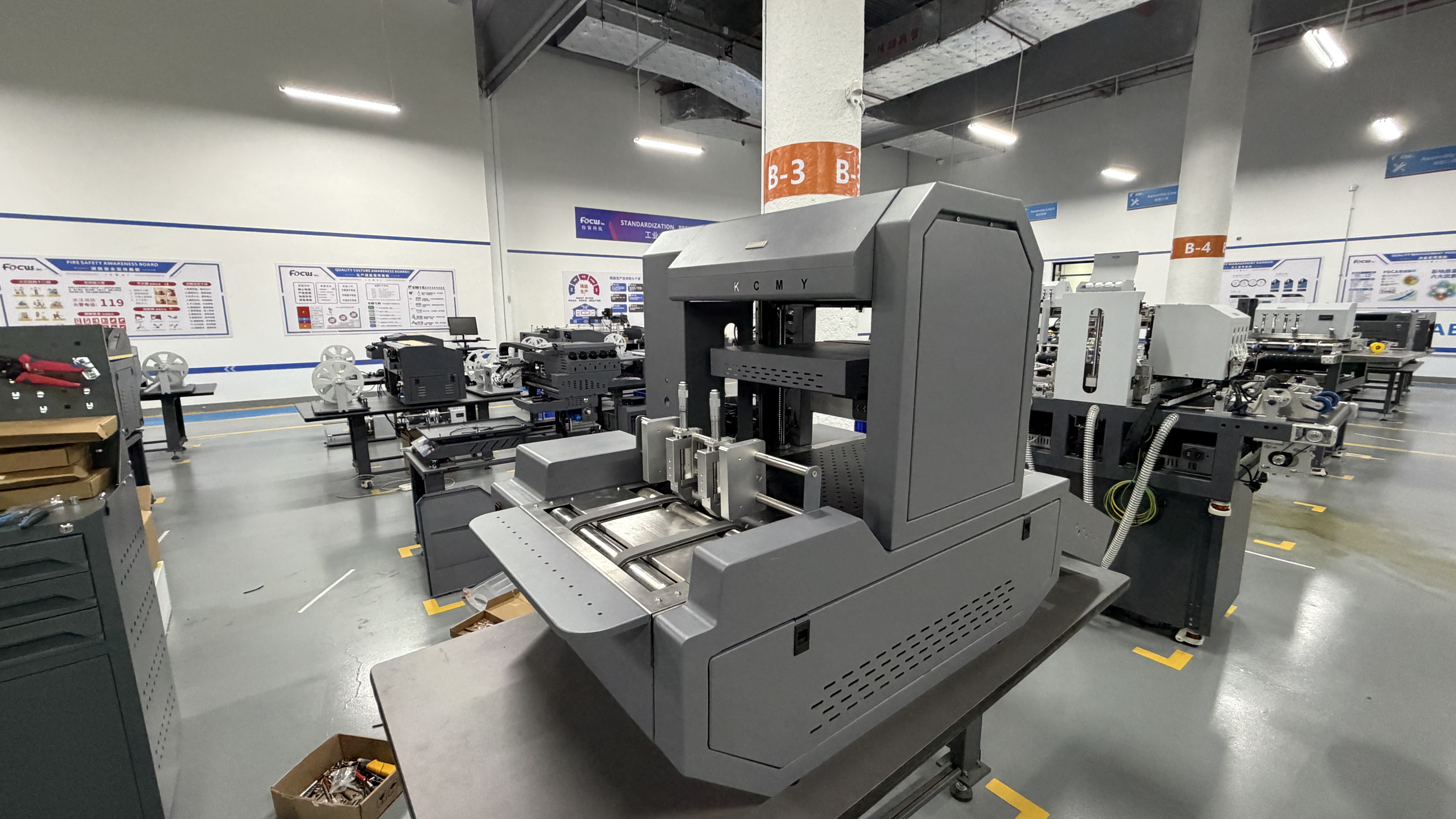 back view of desktop single pass printer