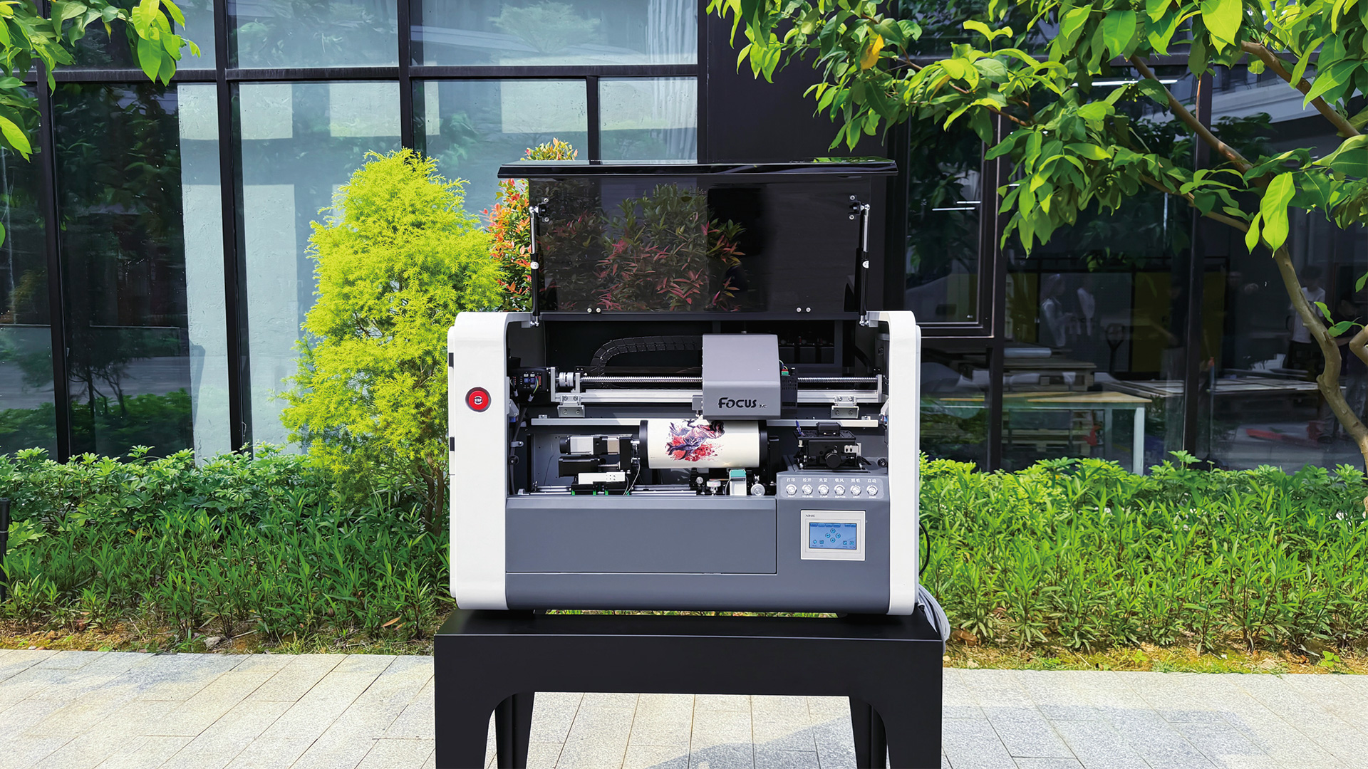 front view of cylinder printer