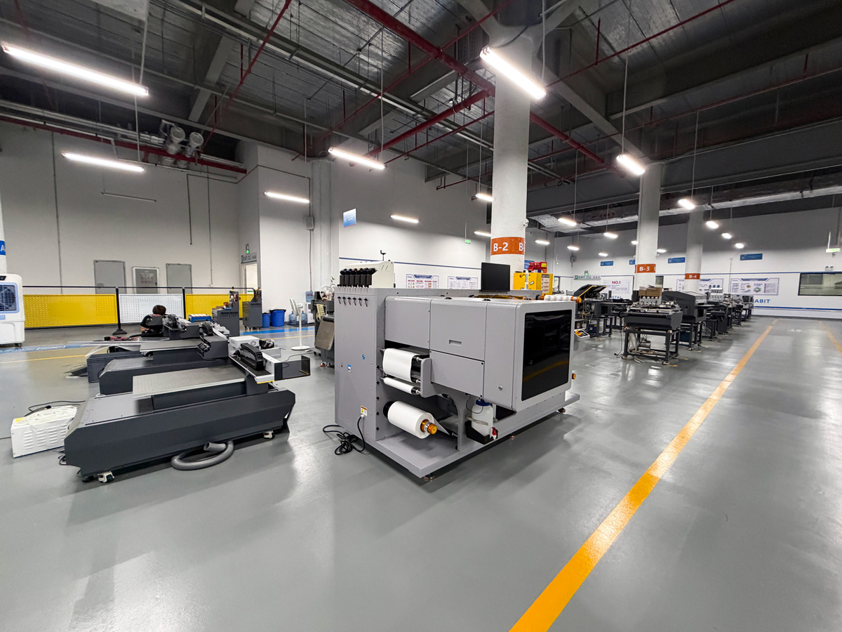 Focus_nexus_uv_label_print_die_cutting_machine in prodution line