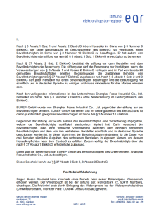 Germany EAR WEEE Authorized Representative Confirmation