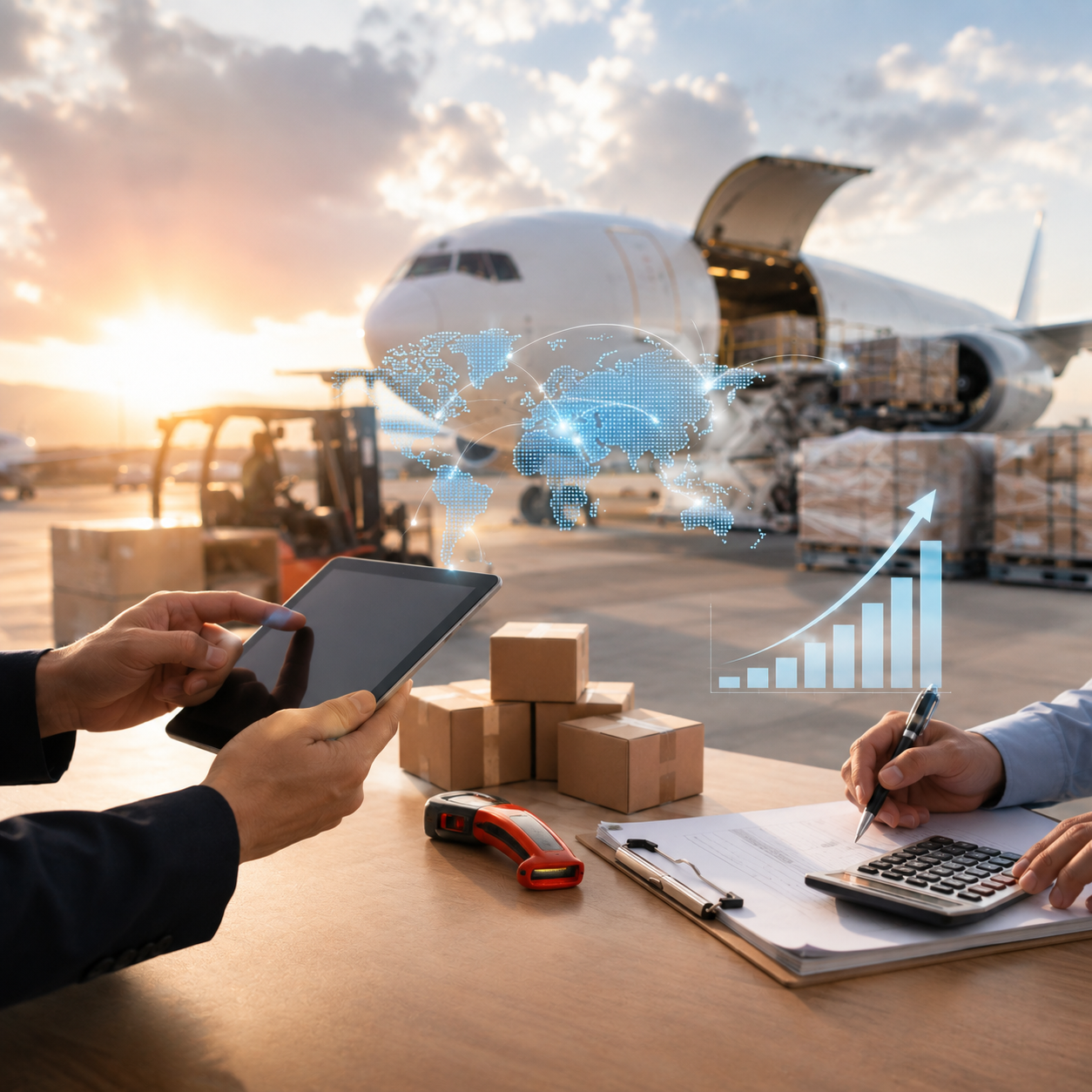 Air cargo space allocation and space pricing decision layer for China to India airport-to-airport air freight