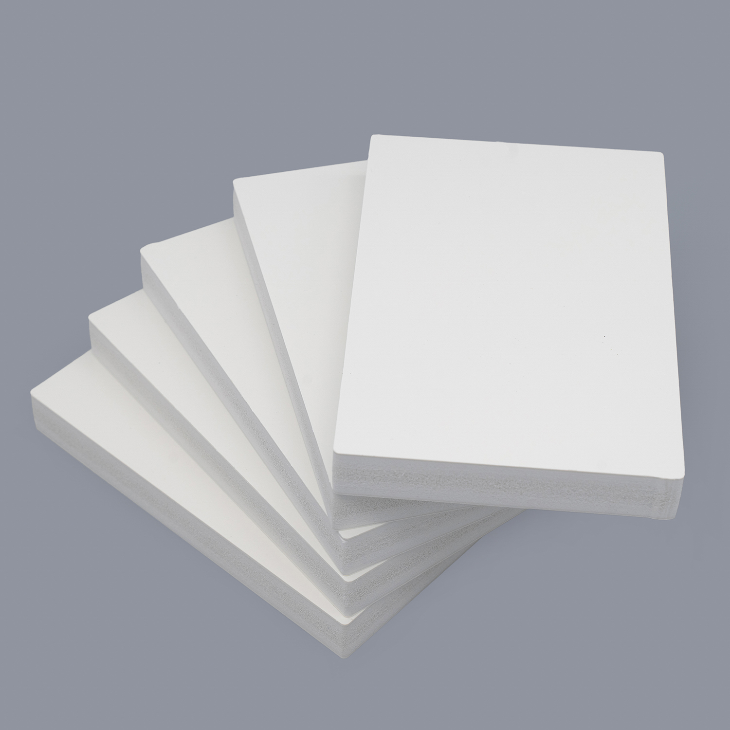 PVC foam board white color - stack of boards
