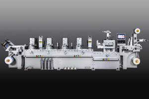 intermittent label press