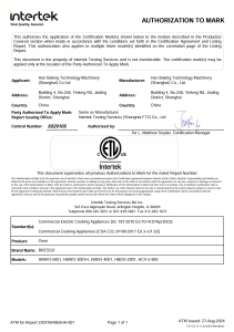 AUTHORIZATION TO MARK