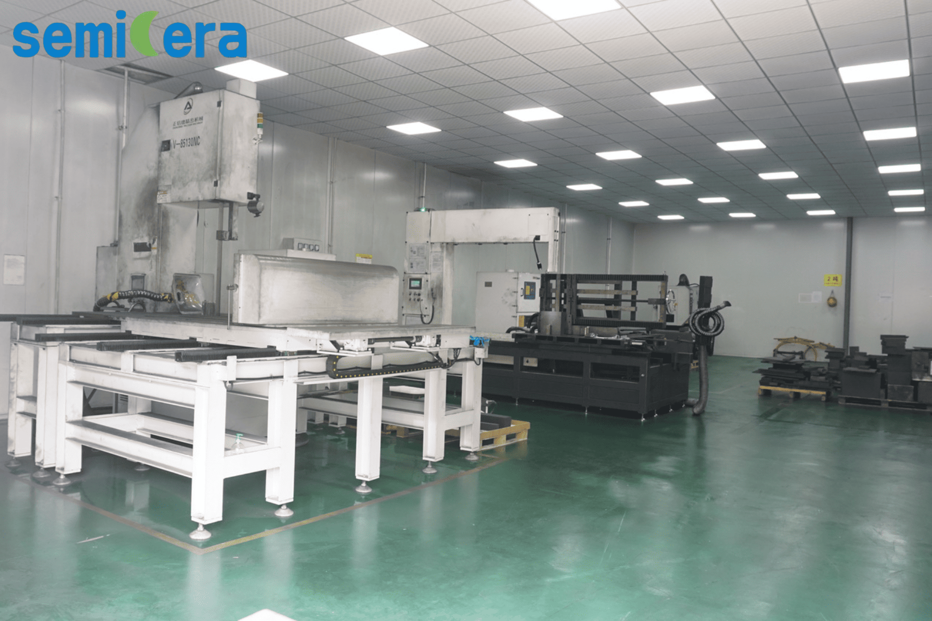 Graphite machining machine at Semicera factory