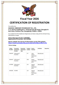 FDA U.S.FOOD&DRUG