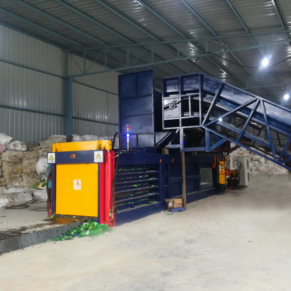 Compact baler close-up of compression chamber