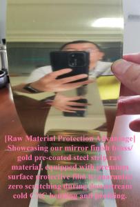 Anti-Fingerprint Mirror Gold Tinplate (SUS201/SUS410 Cost-Saving Alternative)