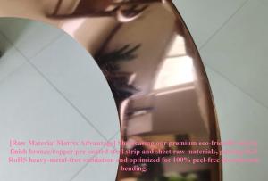 Anti-Fingerprint Mirror Bronze Stainless Steel Substitute