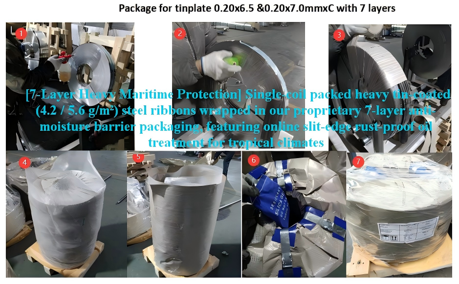 7-layer anti-moisture heavy pack tinplate coil