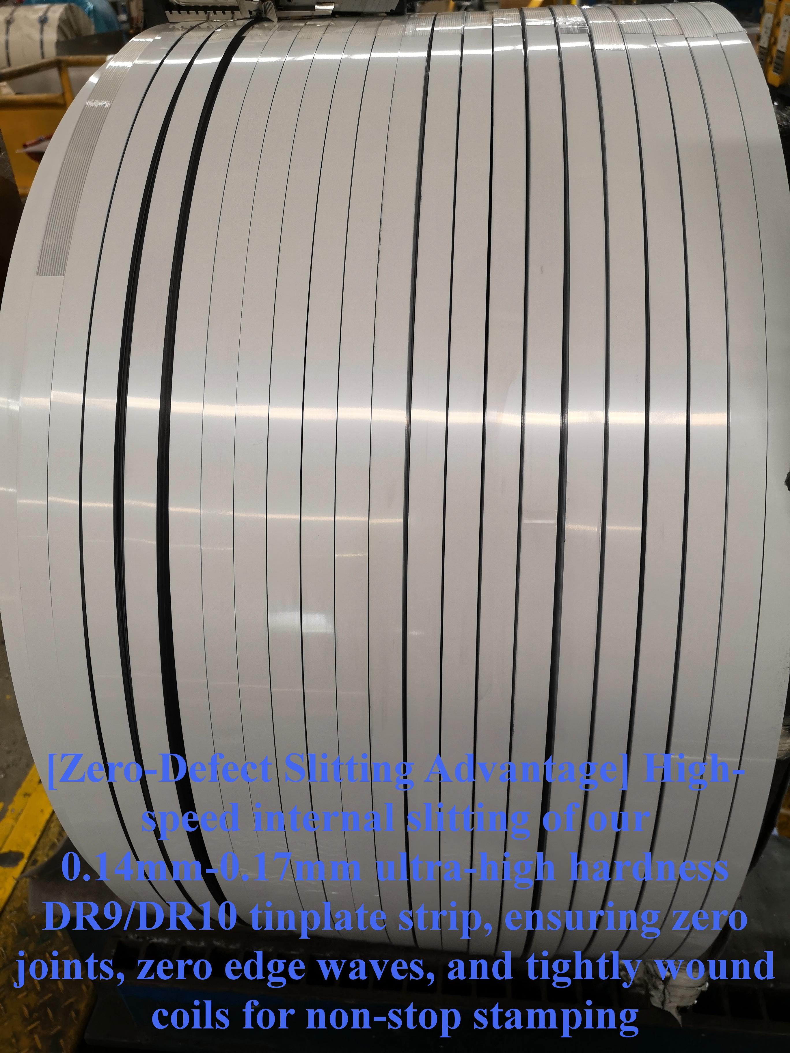 Ultra-Thin DR9 DR10 Tinplate Strip High-Speed Precision Slitting