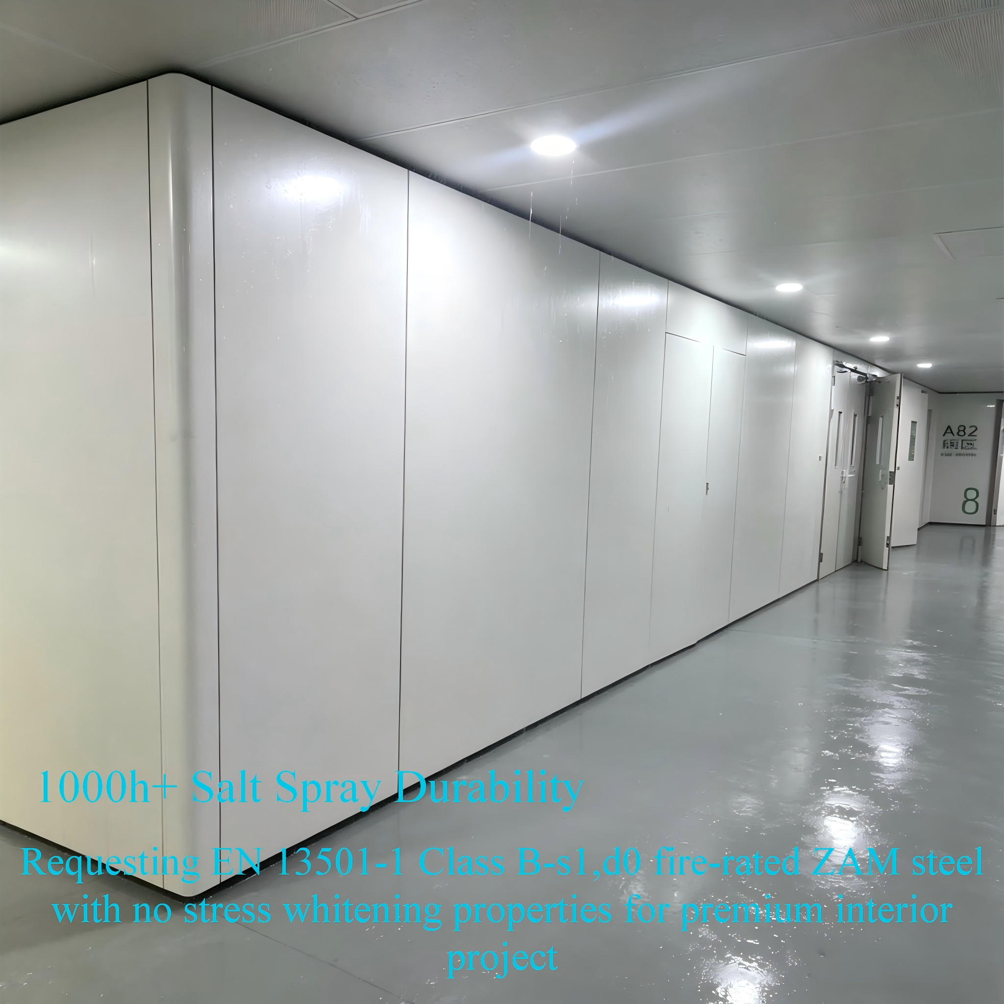 ZAM substrate fire-retardant PVC film color coated steel sheet for interior cladding
