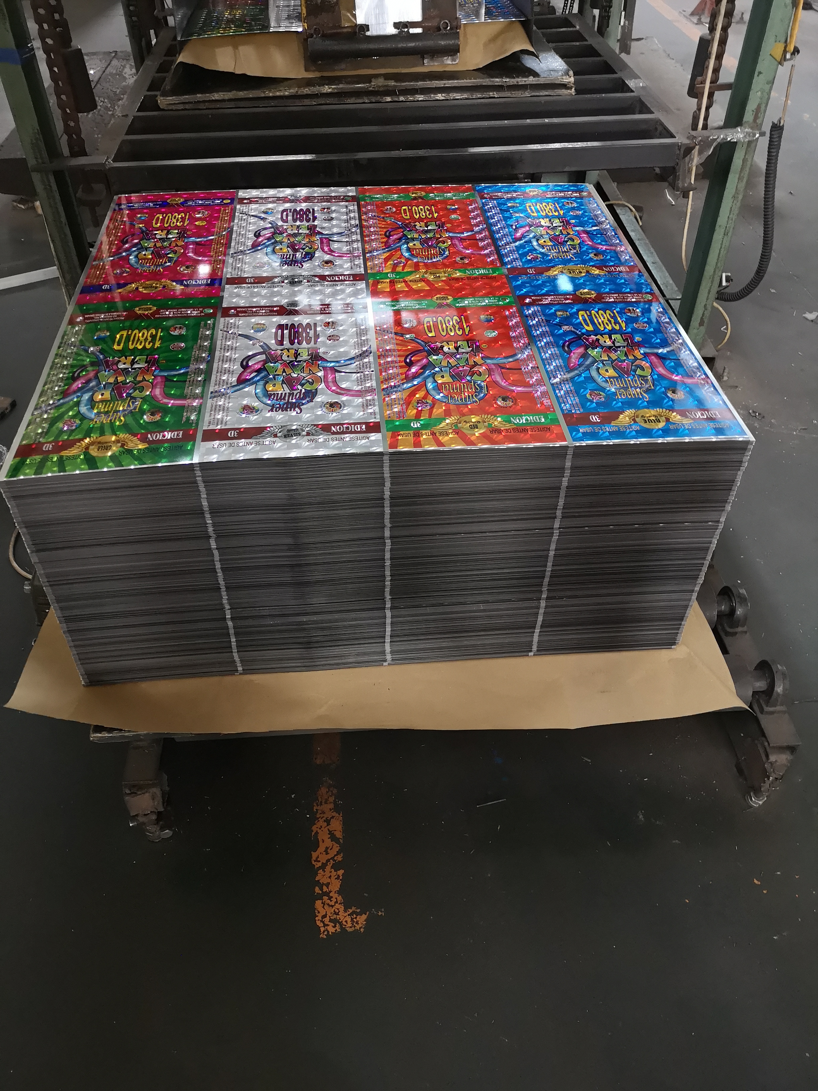 3D laser effect laminated PET film tinplate sheet showing decorative coating capability at 0.14 to 0.55 mm