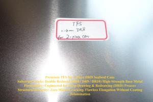 BPA-Free Internal Sulfur-Resistant Aluminum Paste Coated Tin Free Steel (TFS) for 2-Piece DRD Fish Cans