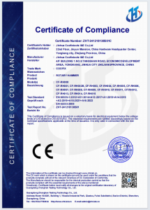 CE Certificate of Compliance