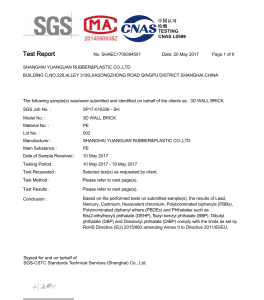 SGS RoHS Test Report